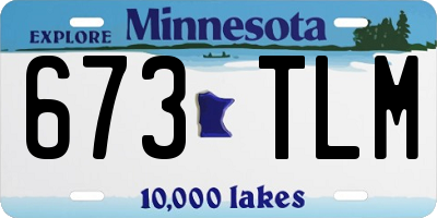 MN license plate 673TLM
