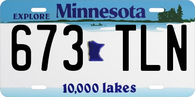 MN license plate 673TLN
