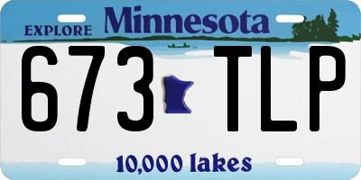 MN license plate 673TLP