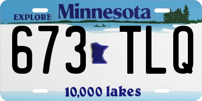MN license plate 673TLQ