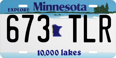 MN license plate 673TLR