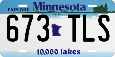 MN license plate 673TLS