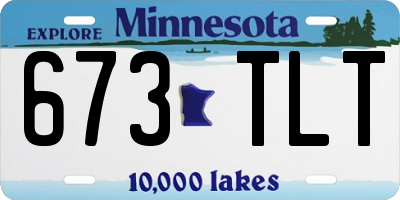 MN license plate 673TLT
