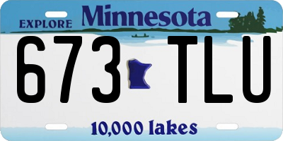 MN license plate 673TLU