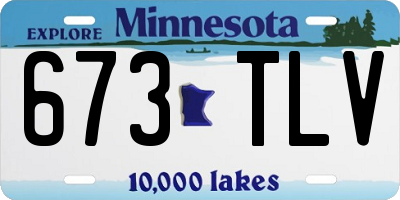 MN license plate 673TLV