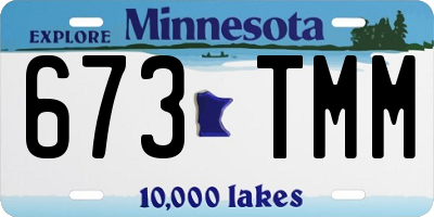 MN license plate 673TMM