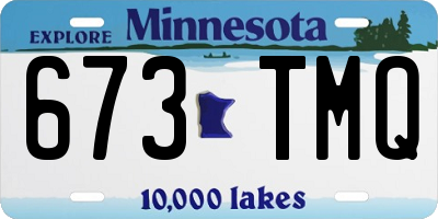 MN license plate 673TMQ