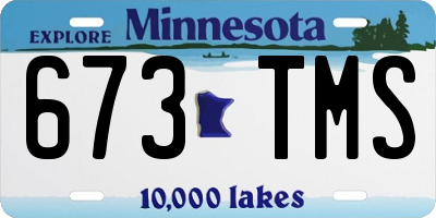 MN license plate 673TMS