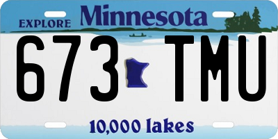 MN license plate 673TMU