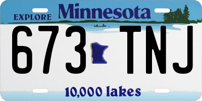 MN license plate 673TNJ
