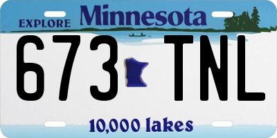 MN license plate 673TNL