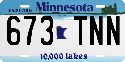 MN license plate 673TNN