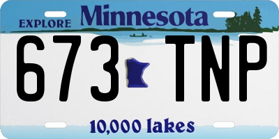MN license plate 673TNP
