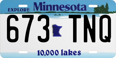 MN license plate 673TNQ