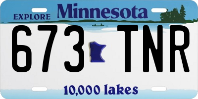 MN license plate 673TNR