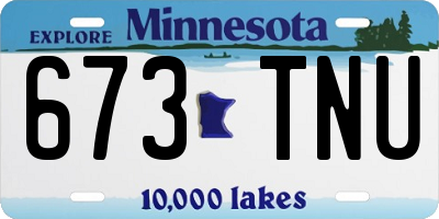 MN license plate 673TNU