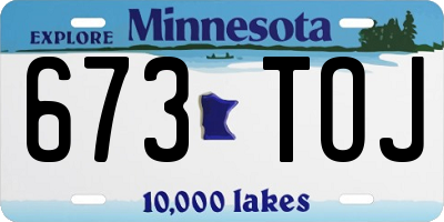 MN license plate 673TOJ