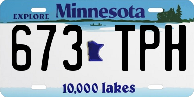 MN license plate 673TPH