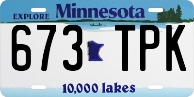 MN license plate 673TPK
