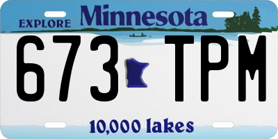 MN license plate 673TPM