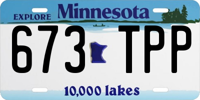 MN license plate 673TPP
