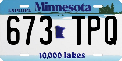 MN license plate 673TPQ
