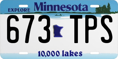 MN license plate 673TPS