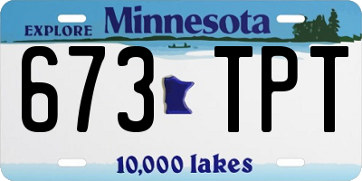 MN license plate 673TPT