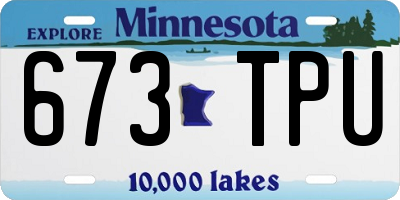 MN license plate 673TPU