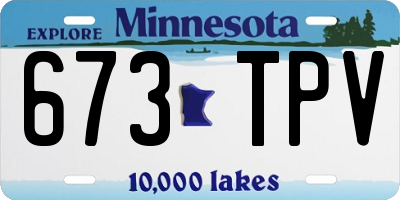 MN license plate 673TPV