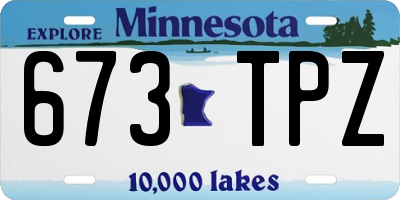 MN license plate 673TPZ