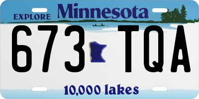 MN license plate 673TQA