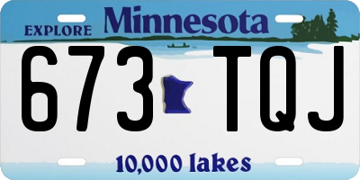 MN license plate 673TQJ