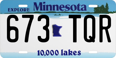 MN license plate 673TQR
