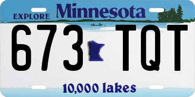 MN license plate 673TQT