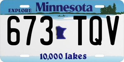 MN license plate 673TQV