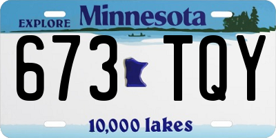 MN license plate 673TQY
