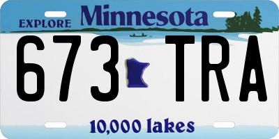 MN license plate 673TRA