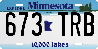 MN license plate 673TRB