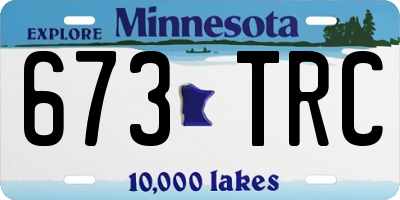 MN license plate 673TRC