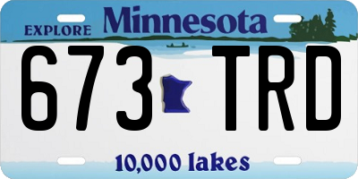 MN license plate 673TRD