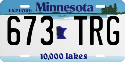 MN license plate 673TRG