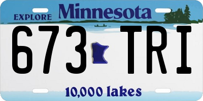 MN license plate 673TRI