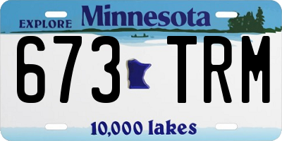 MN license plate 673TRM
