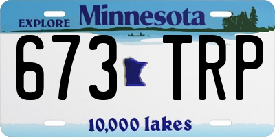 MN license plate 673TRP