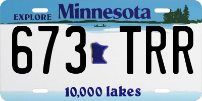 MN license plate 673TRR