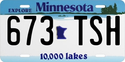 MN license plate 673TSH