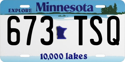 MN license plate 673TSQ