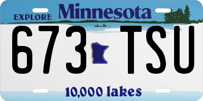 MN license plate 673TSU
