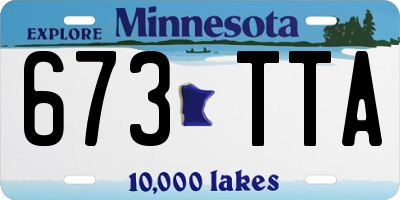 MN license plate 673TTA